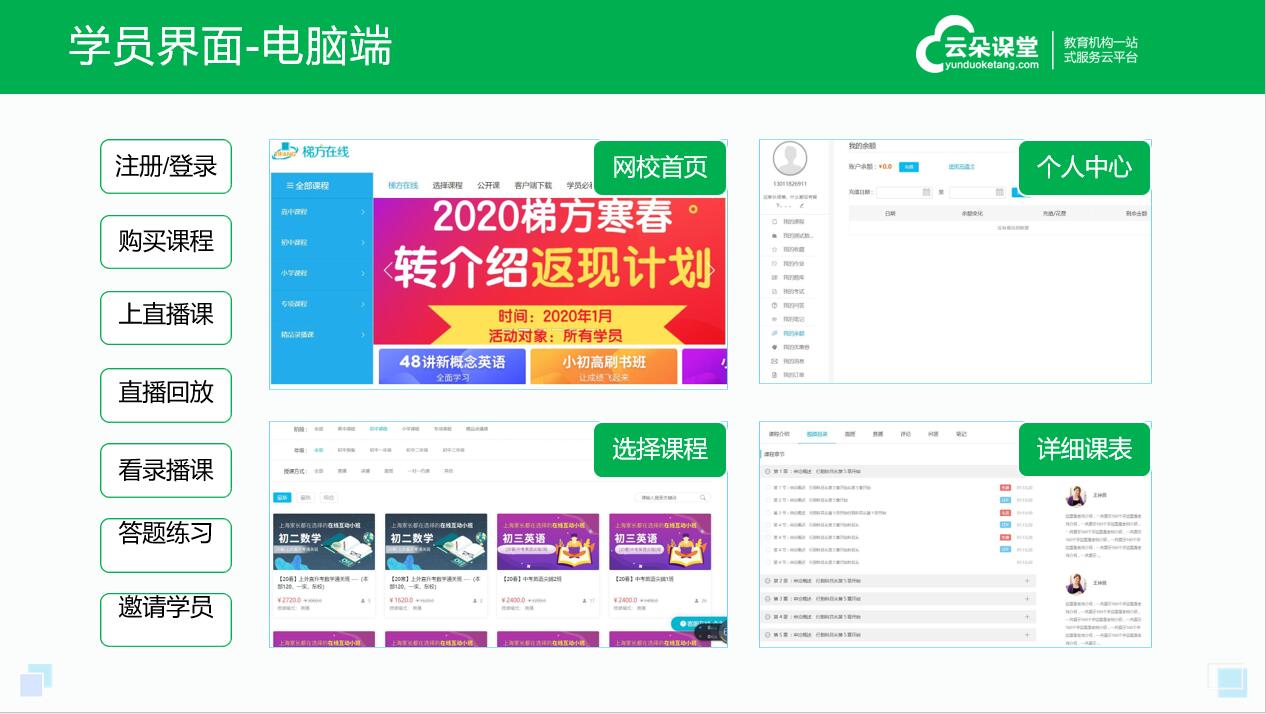 在線網校平臺搭建_如何搭建網課平臺 在線網校制作 互聯網在線網校 在線網校 在線教育系統在線網校 在線網校平臺搭建 云朵課堂在線網校系統 在線網校系統平臺 第3張